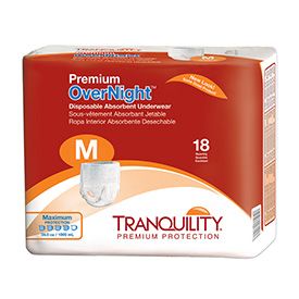 Tranquility OverNight Disposable Absorbent Underwear packaging