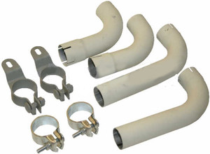 Porsche 356B & 356C Tail Pipe Kit With Clamps, Dansk