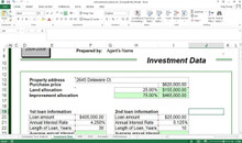 Finally, the CRS style investment analysis is now automated.  By adding just a few details about a property, you can prepare a comprehensive Investment Analysis on any given property.  Excel will then calculate (the green shaded fields) Cash flow before and after tax, Projected proceeds before and after tax, tax deductions, capital gains, mortgages, mortgage payoffs, yields, Gross Rent Multipliers, Capitalization Rates, Cash on Cash, Debt Coverage Ratios, and more.  Several pull up “Help” screens explain entries to make completion a snap.  So easy you can compile several scenarios for a single property to bridge conservative with optimistic.  It is so easy to look like a pro with tools like these.