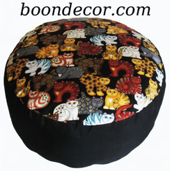 Boon Decor Meditation Cushion Combination Fill Zafu - Limited Edition - Celestial Cats