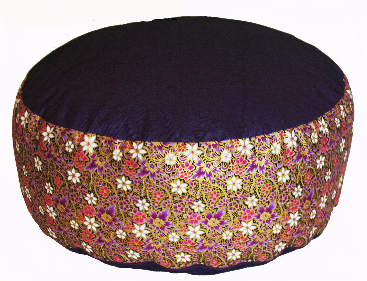 Meditation Cushion Buckwheat Kapok Fill Zafu "Indochine" SEE PATTERNS