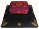 Boon Decor Meditation Cushion Rectangular Zafu and Zabuton Set Om in Lotus SEE COLORS