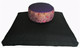 Boon Decor Meditation Cushion Combo Fill Zafu and Black Zabuton Set - Indochine Collection - Purple