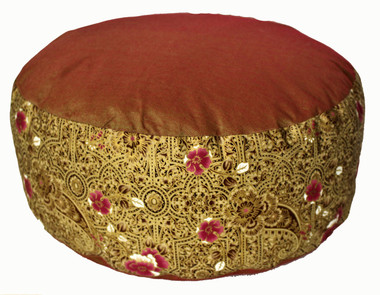 Boon Decor Meditation Cushion Combination Fill Indochine Saffron/Gold - Floral Paisley