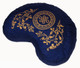 Boon Decor Meditation Cushion Round and Crescent Buckwheat Zafu Pillow - Blue SEE SYMBOLS