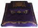 Boon Decor Meditation Cushion Set Rectangular Zafu and Zabuton - Purple - SEE SYMBOLS