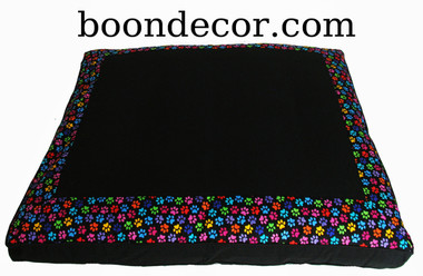Boon Decor Meditation Cushion Floor Mat Zabuton - Limited Edition - Paws Cotton Print