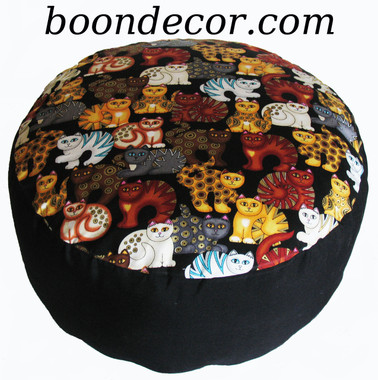 Boon Decor Meditation Cushion - Combination Fill Zafu - Limited Edition - Cat Reunion 2