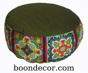 Boon Decor Meditation Cushion One of a Kind Buckwheat Kapok Fill Zafu Cotton Print Bliss 7 h SEE COLORS