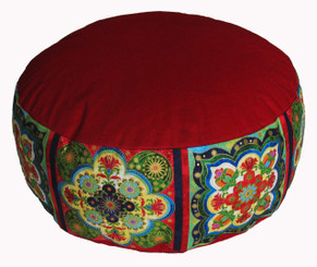 Boon Decor Meditation Cushion One of a Kind Buckwheat Kapok Fill Zafu Cotton Print Bliss 7 h SEE COLORS