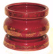Boon Decor Incense Bowl - Sutra Writing and Dragon with Base - Porcelain Gold/Burgundy 