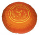 Boon Decor Meditation Cushion Zafu - Lotus Wheel of Joy - Bright Saffron