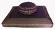 Boon Decor Meditation Cushion Set - Zafu Pillow and Zabuton Floor Mat - One of a Kind Brocade Purple
