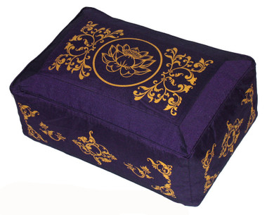 Boon Decor Meditation Cushion Rectangular Seat Lotus Enlightenment Purple 8 high