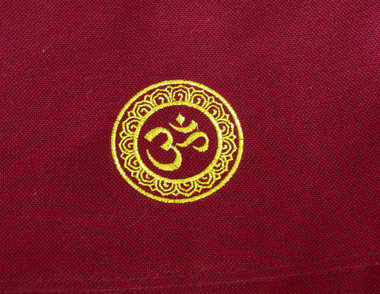 Boon Decor Dharma Messenger Bag - 100percent Cotton Canvas Dharma Supply Carry Bag - Burgundy OM