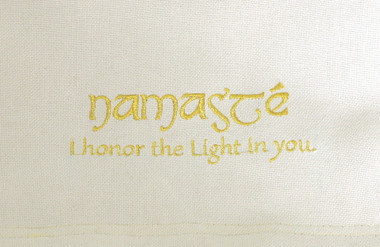 Boon Decor Dharma Messenger Bag - 100percent Cotton Canvas Dharma Supply Carry Bag - Ivory Namaste