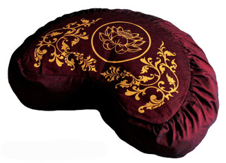 Boon Decor Meditation Cushion Crescent Zafu Buckwheat Pillow SEE COLORS and SYMBOLS 
