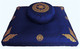 Boon Decor Meditation Cushion Zafu & Zabuton Set - Eternal Knot Blue Dharma Key 