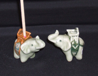Boon Decor Incense Holders - Celadon Elephants Set of 2