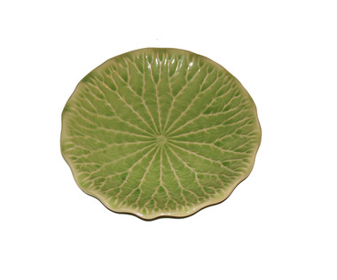 Boon Decor Celadon Tabletop Dinnerware Water Lily Leaf 6.5 Salad/Dessert Plate - Set of Two