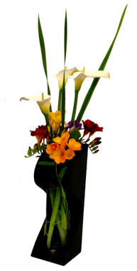 Boon Decor Wood Vase - Mango Wood with Glass Insert