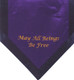 Boon Decor Altar Cloth Or Wall Hanging - Embroidered May All Beings Be Free SEE COLORS