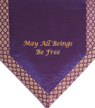 Boon Decor Altar Cloth Or Wall Hanging - Embroidered May All Beings Be Free SEE COLORS