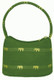 Boon Decor Handbags- Brocade Thai Silk Handbag - DkGreen w/Gold Elephants
