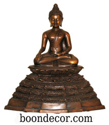 Boon Decor Buddha Statue - Earth Witness - Solid Bronze 11