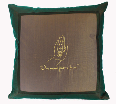 Boon Decor Silk Throw Pillow - Om Buddha Hand