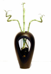 Boon Decor Wood Vase - Oval Cut-Out Vase