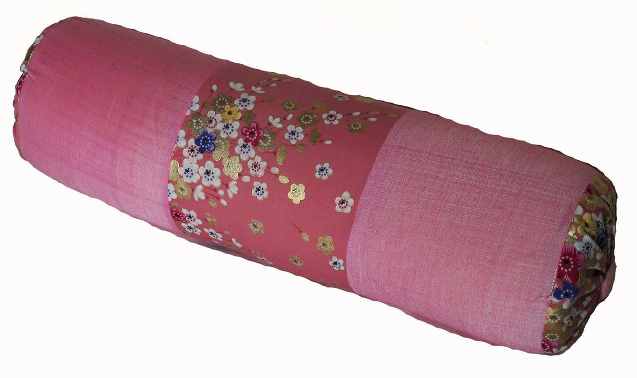 Silk Bolster Pillow - Japanese Kimono Silk - SEE COLOR CHOICES - Boon Decor