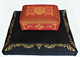 Boon Decor Meditation Cushion Set Rectangular Zafu Black Zabuton - Saffron SEE CHOICES