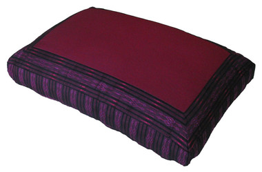 Boon Decor Meditation Zafu Pillow - Low Rise Sitting Cushion - Global Weave Magenta 