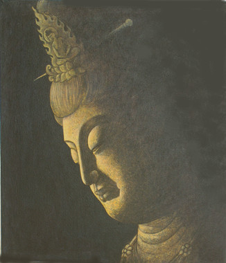 Boon Decor Quan Yin Original Oil Paintig - Reflections of Compassion 14 x 16