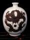 Boon Decor Dragon Vase - White Celadon Crackle Glaze 9 High