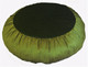 Boon Decor Meditation Cushion Zafu - Rain Silk Fabric Olive Green