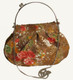 Boon Decor Handbag - Japanese Silk Kimono - Large Golden Brown Floral