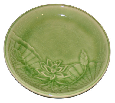 Boon Decor Celadon Tabletop Dinnerware - Lotus Blossom Collection 9 Lotus Lunch Plate