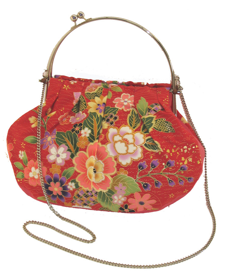 Handbag - Japanese Kimono Silk Print SEE COLORS - Boon Decor