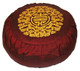 Boon Decor Japanese Zafu Pillow Buckwheat Meditation Cushion Longevity Burgundy