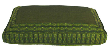 Boon Decor Meditation Cushion Rectangular Zafu Pillow - Green Global Weave