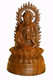 Boon Decor Quan Yin Figurine - Sitting on Lotus - 5.75 Wood Grain Resin
