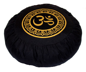 Boon Decor Meditation Cushion Zafu Buckwheat Pillow Om in Lotus SEE COLORS