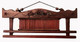 Boon Decor Fabric/Runner Hanger 17.75 Carved Teak Wood With Antique Loom Shuttle