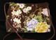 Boon Decor Shoulder Bag - Japanese Kimono Silk Purse Brown Peony