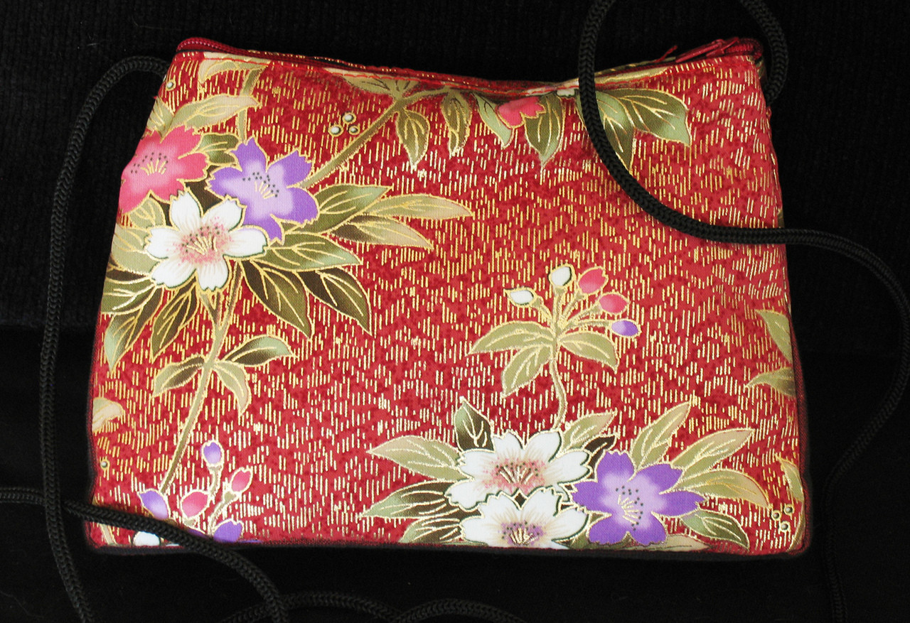 Japanese Vintage Kimono fabrics into purses, computer case, travel