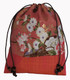 Boon Decor Japanese Silk Print Accessory Bags Silk Bag - Peach Floral Print