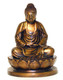 Boon Decor Meditating Buddha on Lotus Seat Solid Bronze 7" h 5.5" dia Japanese Style 
