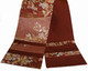 Boon Decor Table Runner Wall Hanging Reversible Japanese Kimono Silk Print Copper Brown 96x14